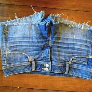 American eagle stretch double button jean shorts.